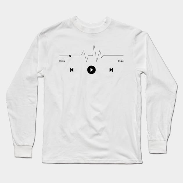 MUSIC ECG Long Sleeve T-Shirt by HAVE SOME FUN